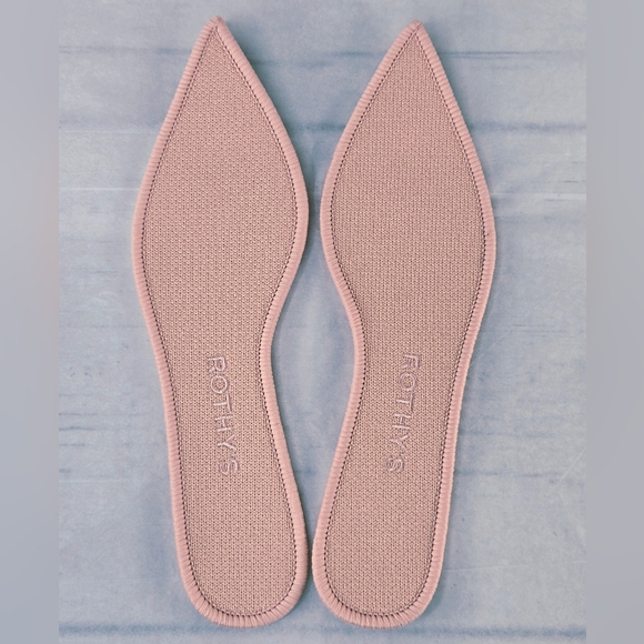 Rothy's The Pointed Toe Knit Ballet Flats Diamond Metallic Women's Size 6 - Picture 12 of 14